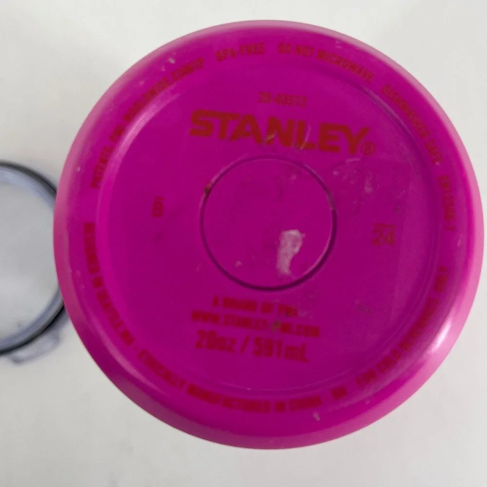 Stanley Tumbler Unisex 20oz Magenta Pink Excellent Insulated Stainless Steel Cup - Picture 6 of 7